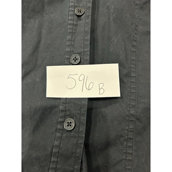 Argyle Long Sleeve Button Front Shirt Black Sz 16W Outdoor Utility Workwear - Picture 7 of 8